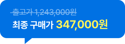 출고가 1,243,000원 > 최종 구매가 347,000원